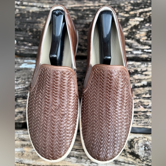 Ecco Soft 7 Slip-On Women’s Woven Brown Leather Shoes - Size 41 (US-10/10.5) M5